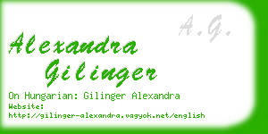 alexandra gilinger business card
